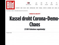 Bild zum Artikel: Verbote gekippt - Kassel droht Corona-Demo-Chaos