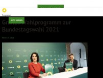 Bild zum Artikel: Grünes Wahlprogramm zur Bundestagswahl 2021