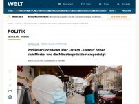 Bild zum Artikel: Radikaler Lockdown über Ostern – Darauf haben sich Merkel und die Ministerpräsidenten geeinigt