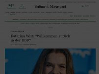 Bild zum Artikel: Corona-Pandemie: Katarina Witt: 'Willkommen zurück in der DDR'