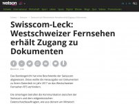 Bild zum Artikel: Swisscom-Leck: Westschweizer Fernsehen erhält Zugang zu Dokumenten