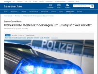 Bild zum Artikel: Unbekannte stoßen Kinderwagen um - Baby schwer verletzt