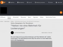 Bild zum Artikel: 'Hatten nie eine Mehrheit für Lockerungen'