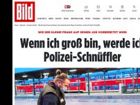 Bild zum Artikel: Wie der kleine Franz auf seinen Job vorbereitet wi - Wenn ich groß bin, werde ich Polizei-Schnüffler