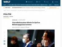 Bild zum Artikel: Gesundheitssystem könnte im April an Belastungsgrenze kommen