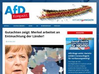 Bild zum Artikel: Gutachten zeigt: Merkel arbeitet an Entmachtung der Länder!