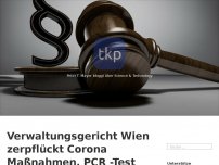 Bild zum Artikel: Verwaltungsgericht Wien zerpflückt Corona Maßnahmen, PCR -Test und hebt Demoverbot auf