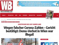 Bild zum Artikel: Wegen falscher Corona-Zahlen – Gericht bestätigt: Demo-Verbot in Wien war illegal!