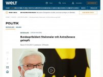Bild zum Artikel: Bundespräsident Steinmeier mit AstraZeneca geimpft
