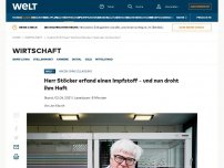 Bild zum Artikel: Herr Stöcker erfand einen Impfstoff – und nun droht ihm Haft