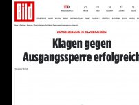 Bild zum Artikel: Entscheidung im Eilverfahren - Klagen gegen Ausgangssperre erfolgreich