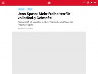 Bild zum Artikel: Jens Spahn: Mehr Freiheiten für vollständig Geimpfte