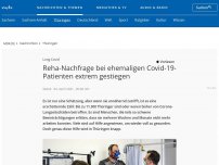 Bild zum Artikel: Reha-Nachfrage bei Covid-19-Patienten extrem gestiegen