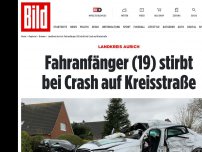 Bild zum Artikel: Landkreis Aurich - Fahranfänger (19) stirbt bei Crash auf Kreisstraße