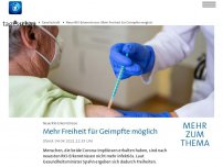 Bild zum Artikel: RKI: Doppelt Geimpfte wohl keine Überträger mehr