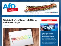 Bild zum Artikel: Stärkste Kraft: AfD überholt CDU in Sachsen-Umfrage!