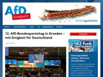 Bild zum Artikel: 12. AfD-Bundesparteitag in Dresden – Mit Einigkeit für ein normales Deutschland
