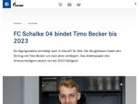 Bild zum Artikel: FC Schalke 04 bindet Timo Becker bis 2023
