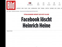 Bild zum Artikel: Stralsunder wehrt sich mit Klage - Facebook löscht Heinrich Heine