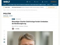 Bild zum Artikel: Ehemaliger Charité-Chefvirologe fordert Umdenken der Bundesregierung