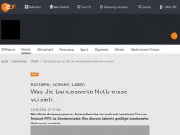 Bild zum Artikel: Kabinett will Notbremse ziehen - trotz Kritik