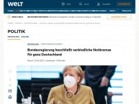 Bild zum Artikel: Bundesregierung beschließt verbindliche Notbremse für ganz Deutschland