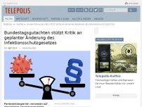 Bild zum Artikel: Bundestagsgutachten stützt Kritik an geplanter Änderung des Infektionsschutzgesetzes