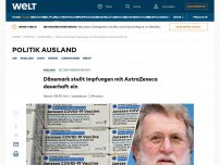 Bild zum Artikel: Dänemark stellt Impfungen mit AstraZeneca dauerhaft ein