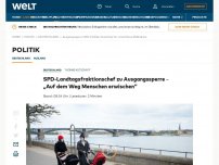 Bild zum Artikel: SPD-Landtagsfraktionschef zu Ausgangssperre – „Auf dem Weg Menschen erwischen“