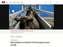 Bild zum Artikel: Neuseeland verbietet Tiertransporte per Schiff