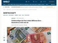 Bild zum Artikel: Geldvermögen bei fast sieben Billionen Euro – Deutsche so reich wie nie