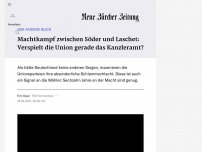 Bild zum Artikel: DER ANDERE BLICK - Machtkampf zwischen Söder und Laschet: Verspielt die Union gerade das Kanzleramt?