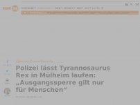 Bild zum Artikel: „Ausgangssperre gilt nur für Menschen“: Polizei lässt T-Rex in Mülheim laufen