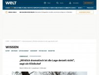 Bild zum Artikel: „Wirklich dramatisch ist die Lage derzeit nicht“, sagt ein Klinikchef