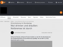 Bild zum Artikel: Corona-Notbremse: Wut drinnen und draußen