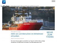 Bild zum Artikel: Libyen: Mehr als 120 Menschen im Mittelmeer ertrunken