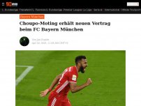 Bild zum Artikel: Choupo-Moting erhält neuen Vertrag beim FC Bayern München