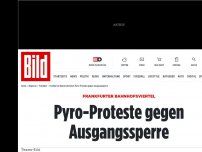 Bild zum Artikel: Frankfurter Innenstadt - Pyro-Proteste gegen Ausgangssperre