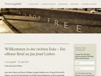 Bild zum Artikel: Willkommen in der rechten Ecke – Ein offener Brief an Jan Josef Liefers