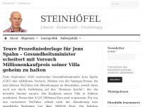 Bild zum Artikel: Teure Prozeßniederlage für Jens Spahn – Gesundheitsminister scheitert mit Versuch Millionenkaufpreis seiner Villa geheim zu halten