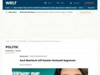 Bild zum Artikel: Auch Baerbock will Kanzler-Amtszeit begrenzen