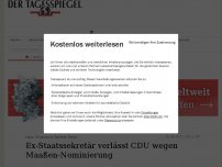 Bild zum Artikel: Ex-Staatssekretär verlässt CDU wegen Maaßen-Nominierung