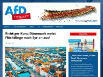 Bild zum Artikel: Richtiger Kurs: Dänemark weist Flüchtlinge nach Syrien aus!