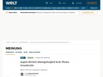 Bild zum Artikel: Angela Merkels Ahnungslosigkeit beim Thema Grundrechte