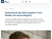 Bild zum Artikel: Aufsichtsrat des S04 kooptiert Youri Mulder als neues Mitglied