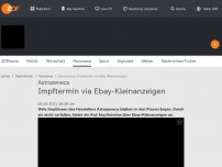 Bild zum Artikel: Impftermin via Ebay-Kleinanzeigen