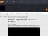 Bild zum Artikel: Ethikrat: Jüngere haben 'doppelten Nachteil'