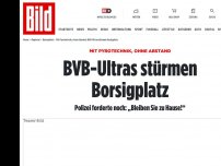 Bild zum Artikel: Mit Pyrotechnik, ohne Abstand - BVB-Ultras stürmen Borsigplatz
