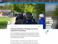 Bild zum Artikel: Zeitweise 600 Meter Schlange zum Astra-Impstoff in Ebersberg