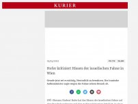 Bild zum Artikel: Hofer kritisiert Hissen der israelischen Fahne